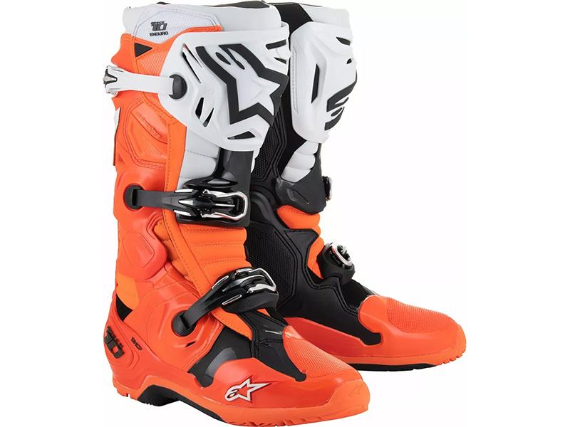 Tech 10 Enduro orange-schwarz-weiß 1